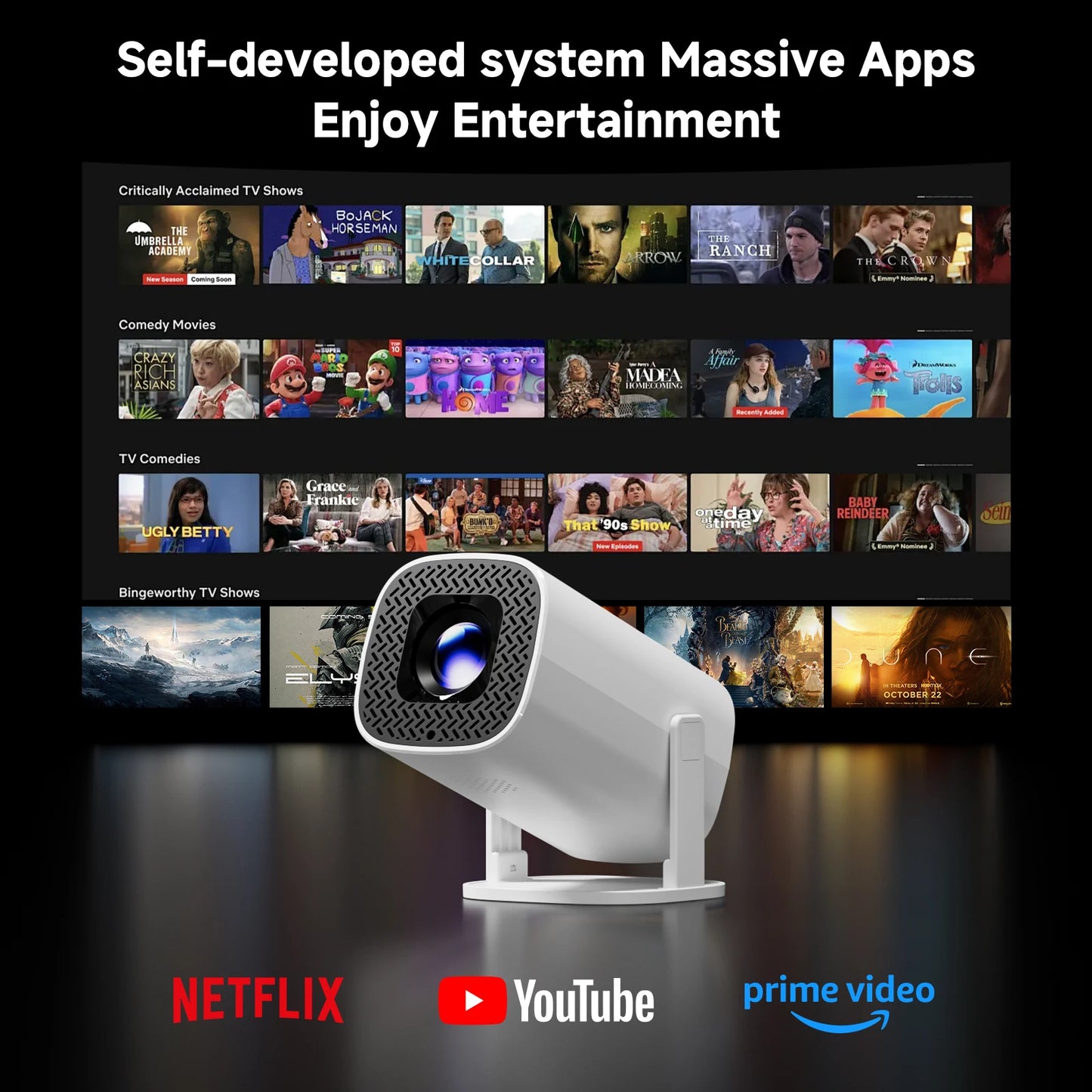 The BeamBox Portable Projector — Big Screen, Small Package.